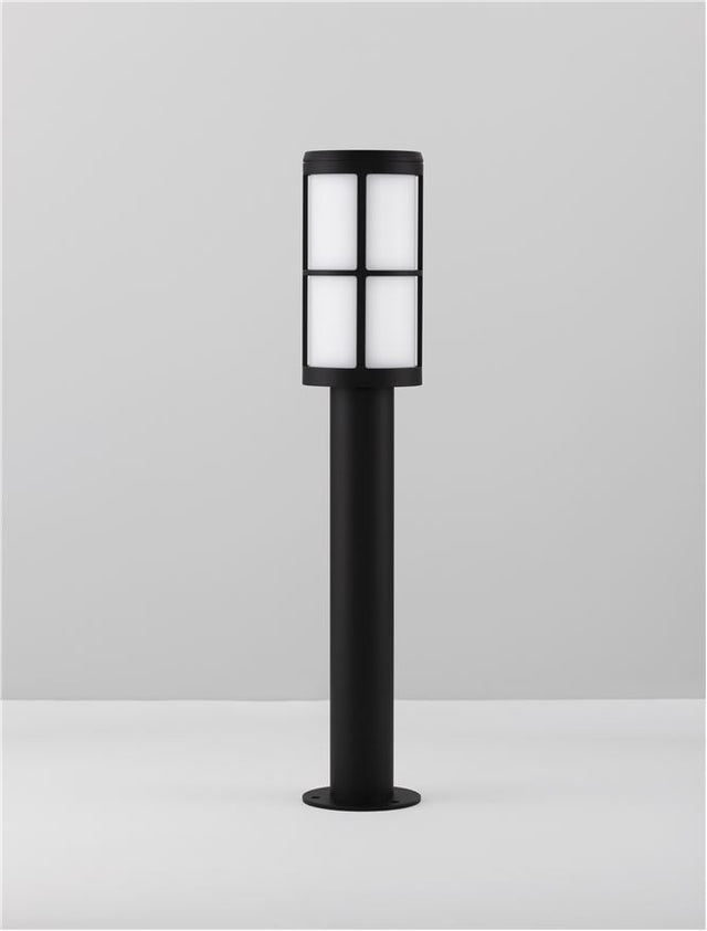 STONE Black Aluminium & Acrylic LED E27 1x12 Watt 220-240 Volt IP54 Bulb Excluded D: 12 W: 12 H: 65 cm
