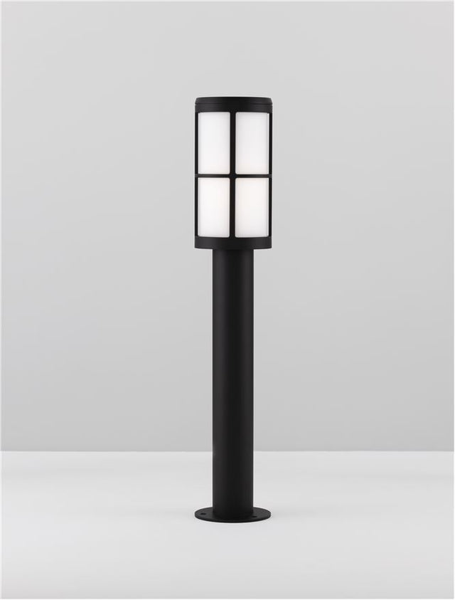 STONE Black Aluminium & Acrylic LED E27 1x12 Watt 220-240 Volt IP54 Bulb Excluded D: 12 W: 12 H: 65 cm