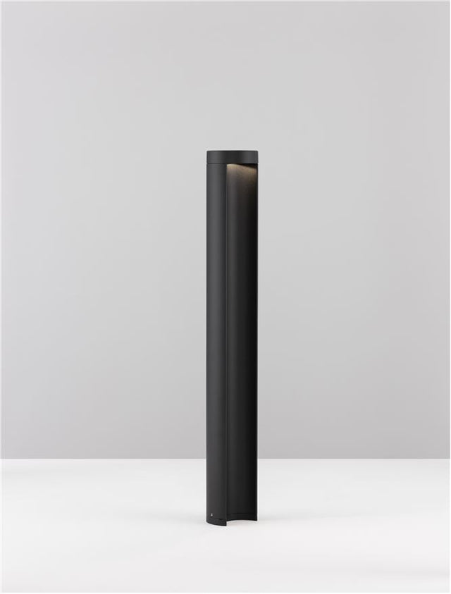 TIEN Black Aluminium & Clear Glass LED 8.5 Watt 470Lm 3000K 200-240 Volt Beam Angle 55º IP54 D: 9 H: 65 cm