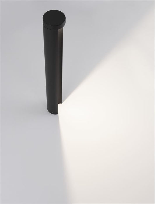 TIEN Black Aluminium & Clear Glass LED 8.5 Watt 470Lm 3000K 200-240 Volt Beam Angle 55º IP54 D: 9 H: 65 cm