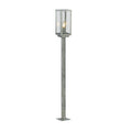Box II Outdoor Post - Galvanised Silver Metal & Glass