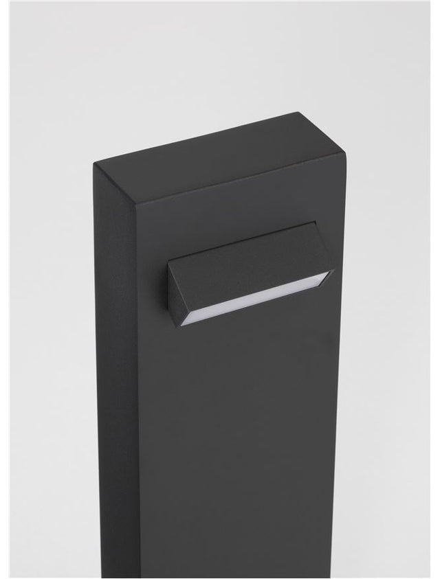 ZELDA Black AIuminium & Anti-Glare Acrylic Diffuser LED 6 Watt 335Lm 3000K 100-240V IP65 L: 12 W: 7.2 H: 40 cm