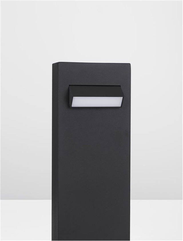 ZELDA Black AIuminium & Anti-Glare Acrylic Diffuser LED 6 Watt 335Lm 3000K 100-240V IP65 L: 12 W: 7.2 H: 40 cm