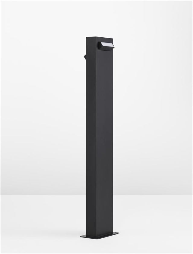 ZELDA Black AIuminium & Anti-Glare Acrylic Diffuser LED 9 Watt 571Lm 3000K 100-240V IP65 L: 12 W: 9.4 H: 80 cm