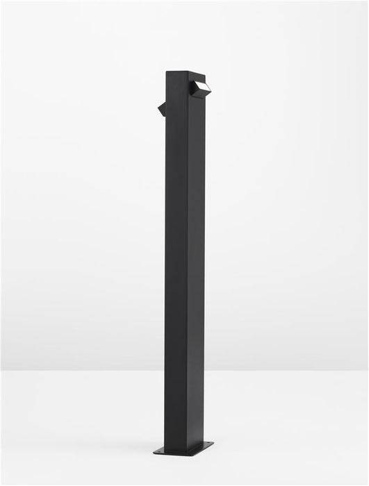 ZELDA Black AIuminium & Anti-Glare Acrylic Diffuser LED 9 Watt 571Lm 3000K 100-240V IP65 L: 12 W: 9.4 H: 80 cm
