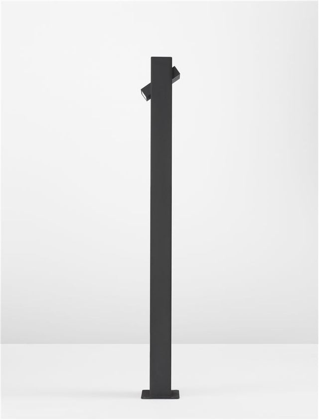 ZELDA Black AIuminium & Anti-Glare Acrylic Diffuser LED 9 Watt 571Lm 3000K 100-240V IP65 L: 12 W: 9.4 H: 80 cm