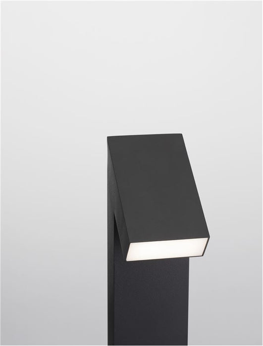 BRIGITTA Black AIuminium & Anti-Glare Acrylic Diffuser LED 6 Watt 526Lm 3000K 100-240V IP65 L: 12 W: 15.5 H: 80 cm
