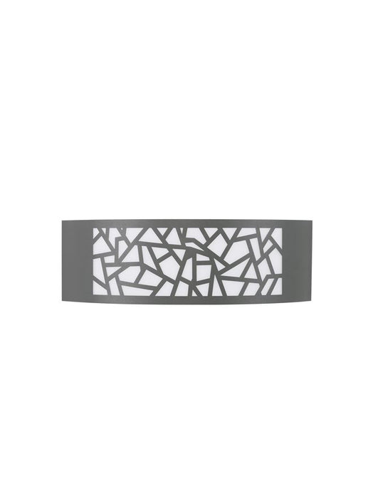 ZENITH Dark Gray Stainless Aluminium Anti-Glare Acrylic Diffuser LED E27 1x12 Watt 220-240 Volt Bulb Excluded IP44 L: 30.3 W: 9 H: 10 cm