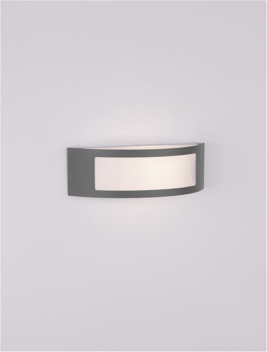 ZENITH Dark Gray Stainless Aluminium Anti-Glare Acrylic Diffuser LED E27 1x12 Watt 220-240 Volt Bulb Excluded IP44 L: 30.3 W: 9 H: 10 cm