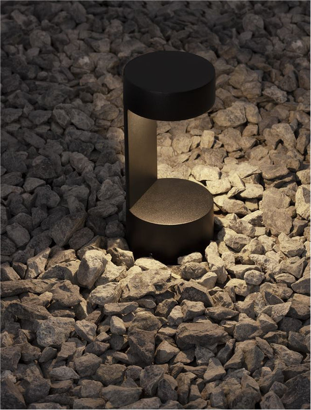 TALA Black Aluminium & Clear Glass LED 9 Watt 630Lm 3000K 100-240V Beam Angle 120º IP54 D: 9 H: 19.5 cm
