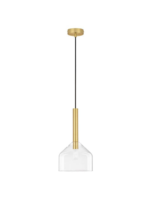 AMELIA Sandy Gold Metal & Clear Glass LED G9 1x5 Watt 230 Volt IP20 Bulb Excluded D: 20 H: 191 cm Adjustable Height