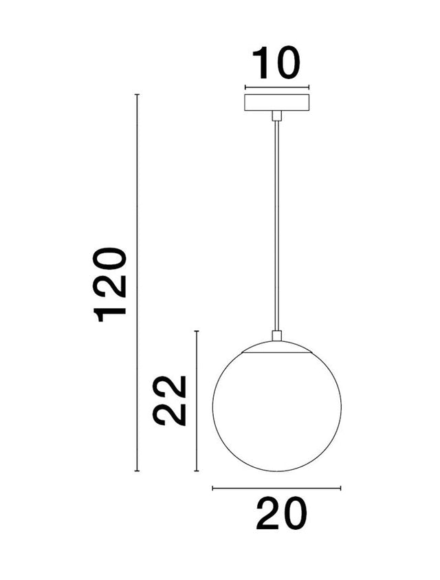 VITA Brass Gold Metal & Gradient White Glass LED E27 1x12 Watt 230 Volt IP20 Bulb Excluded D: 20 H: 120 cm Adjustable Height