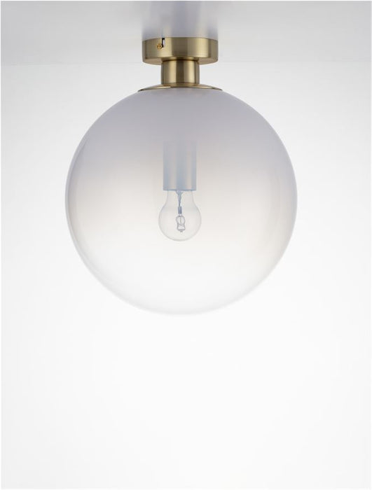 VITA Brass Gold Metal & Gradient White Glass LED E27 1x12 Watt 230 Volt IP20 Bulb Excluded D: 30 H: 35.5 cm