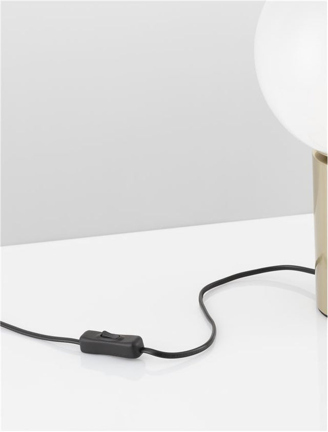 VITA Brass Gold Metal & Gradient White Glass LED E27 1x12 Watt 230 Volt IP20 Bulb Excluded Cable Length: 190 cm D: 20 H: 35.5 cm