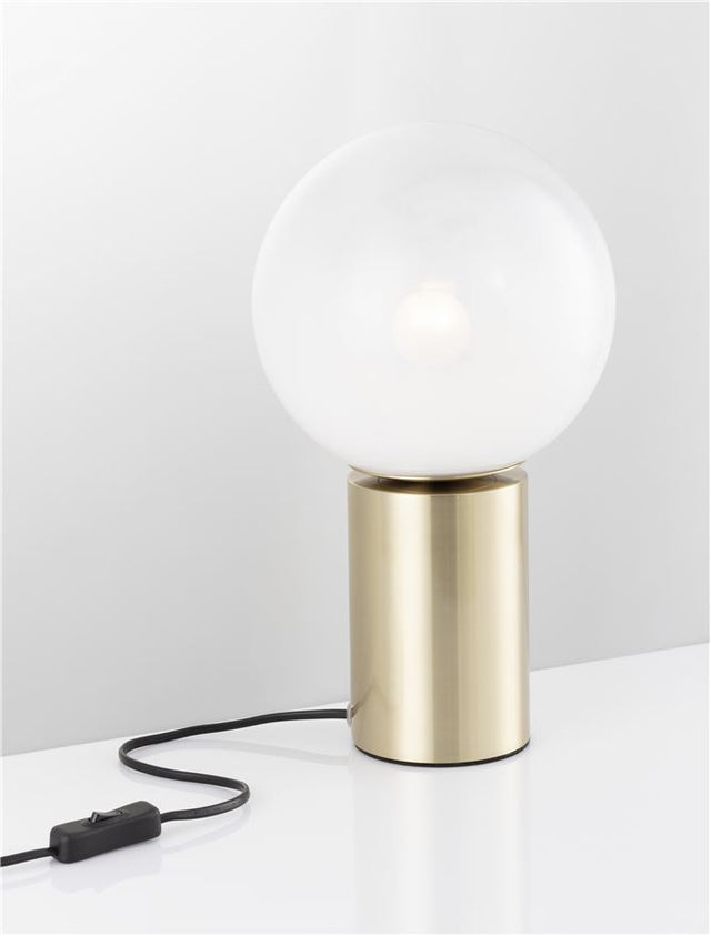 VITA Brass Gold Metal & Gradient White Glass LED E27 1x12 Watt 230 Volt IP20 Bulb Excluded Cable Length: 190 cm D: 20 H: 35.5 cm