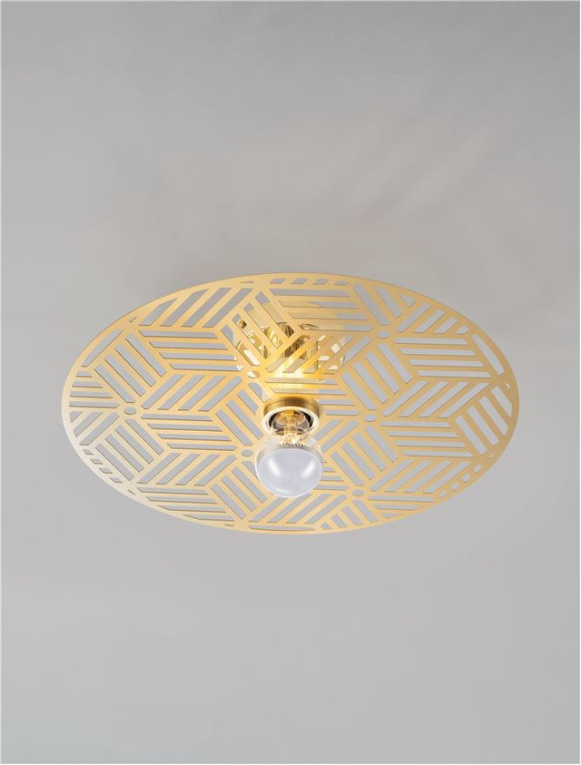 ERES Gold Metal LED E27 1x12 Watt 230 Volt IP20 Bulb Excluded D: 40 H: 12 cm