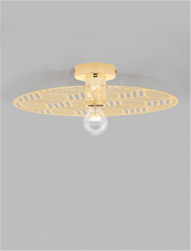 ERES Gold Metal LED E27 1x12 Watt 230 Volt IP20 Bulb Excluded D: 40 H: 12 cm