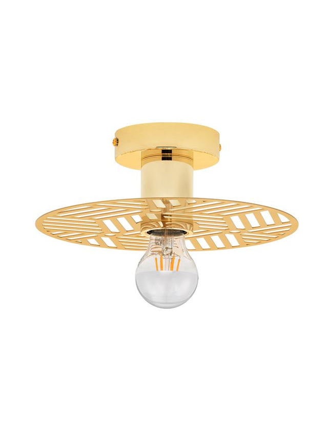 ERES Gold Metal LED E27 1x12 Watt 230 Volt IP20 Bulb Excluded D: 25 H: 9 cm