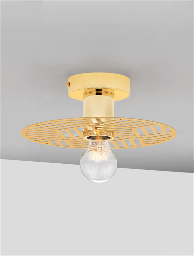 ERES Gold Metal LED E27 1x12 Watt 230 Volt IP20 Bulb Excluded D: 25 H: 9 cm