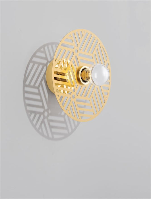 ERES Gold Metal LED E27 1x12 Watt 230 Volt IP20 Bulb Excluded D: 25 H: 9 cm