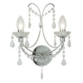 Autumn 2LT Bathroom Wall Light - Chrome Metal
