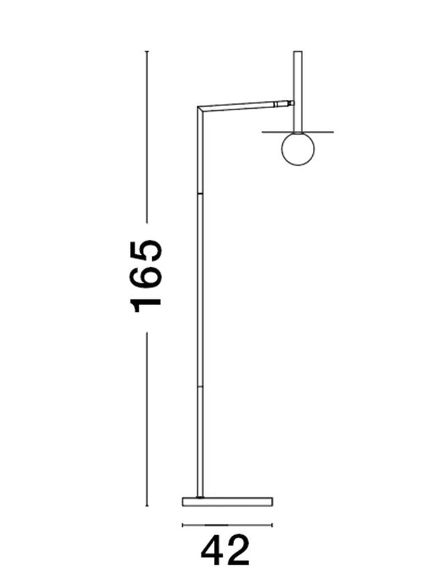 PIELO Brass Gold Metal Opal Glass LED G9 1x5 Watt 230 Volt IP20 Class II Bulb Excluded D: 42 H: 165 cm