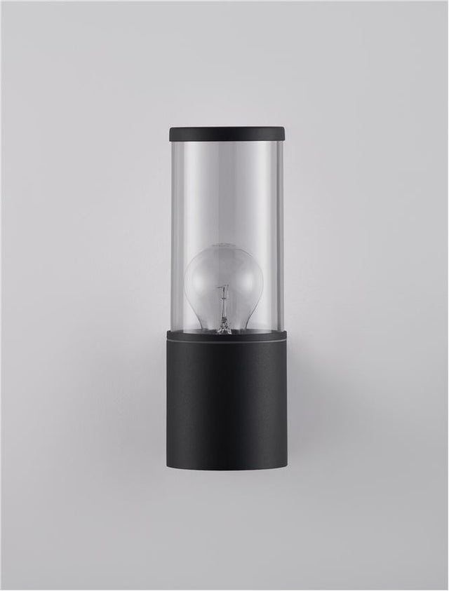 ZOSIA Dark Grey Aluminum & Clear Acrylic LED E27 1x12 Watt 220-240 Volt Blub Excluded IP65 D: 9 W: 12 H: 25 cm