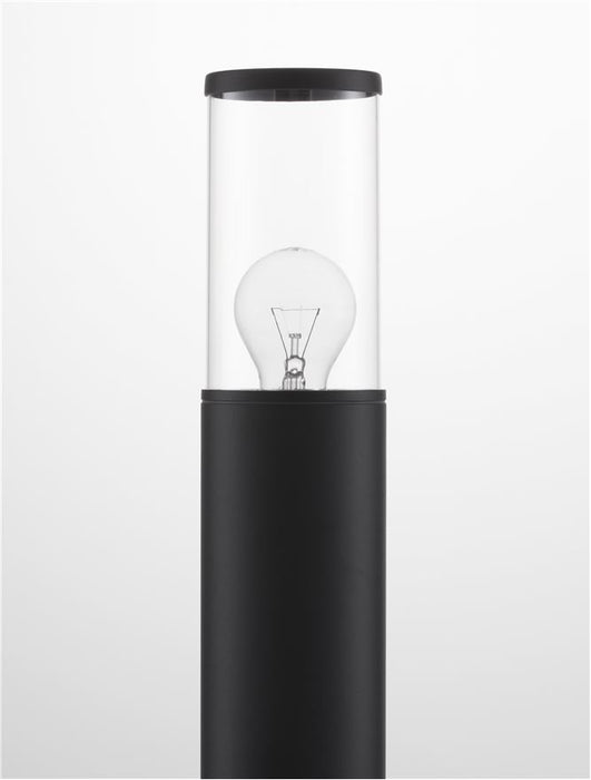 ZOSIA Dark Grey Aluminum & Clear Acrylic Diffuser LED E27 1x12 Watt 220-240 Volt Bulb Excluded IP65 D: 9 H: 80 cm