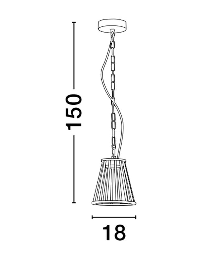 CARINA Black AIuminium LED 6 Watt 279.09 Lm 3000K 220-240V IP65 D: 18 H: 150 cm