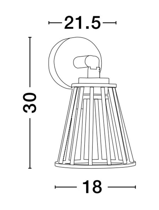CARINA Black AIuminium LED 6 Watt 279.09 Lm 3000K 220-240V IP65 D: 18 H: 150 cm