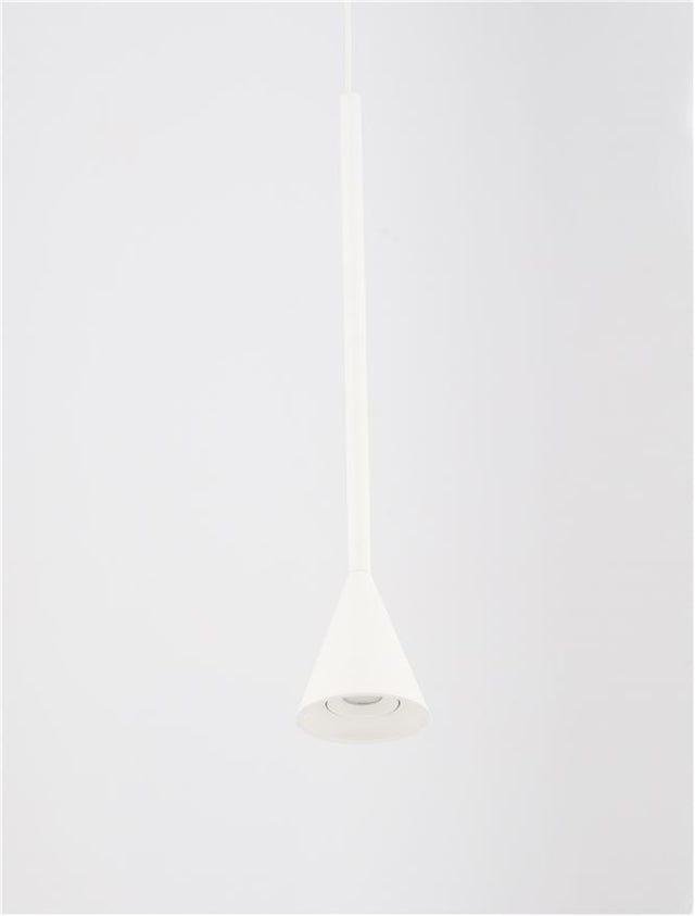 NET Triac Dimmable White Aluminium LED 6 Watt 220-240 Volt 262Lm 3000K IP20 D: 6 H: 200 cm Adjustable Height
