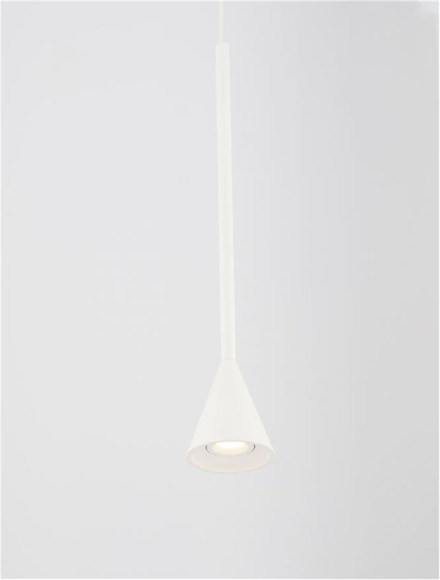 NET Triac Dimmable White Aluminium LED 6 Watt 220-240 Volt 262Lm 3000K IP20 D: 6 H: 200 cm Adjustable Height