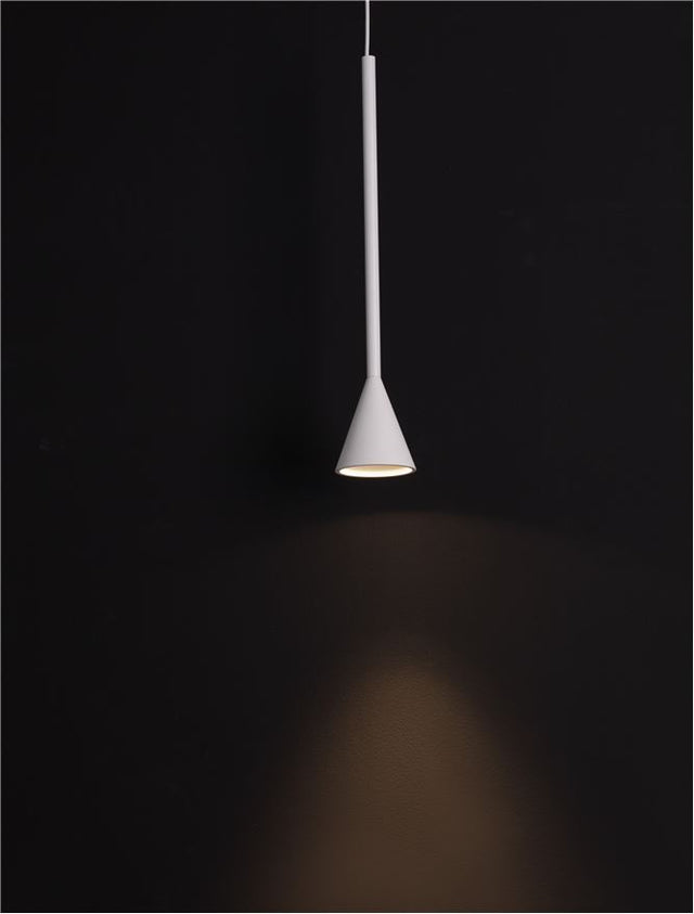 NET Triac Dimmable White Aluminium LED 6 Watt 220-240 Volt 262Lm 3000K IP20 D: 6 H: 200 cm Adjustable Height