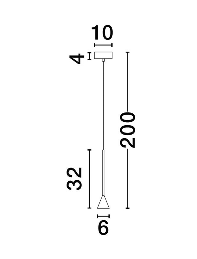 NET Triac Dimmable White Aluminium LED 6 Watt 220-240 Volt 262Lm 3000K IP20 D: 6 H: 200 cm Adjustable Height