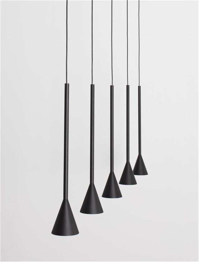NET Triac Dimmable Black Aluminium LED 27 Watt 220-240 Volt 1301Lm 3000K IP20 L: 110 W: 3.5 H: 150 cm Adjustable Height