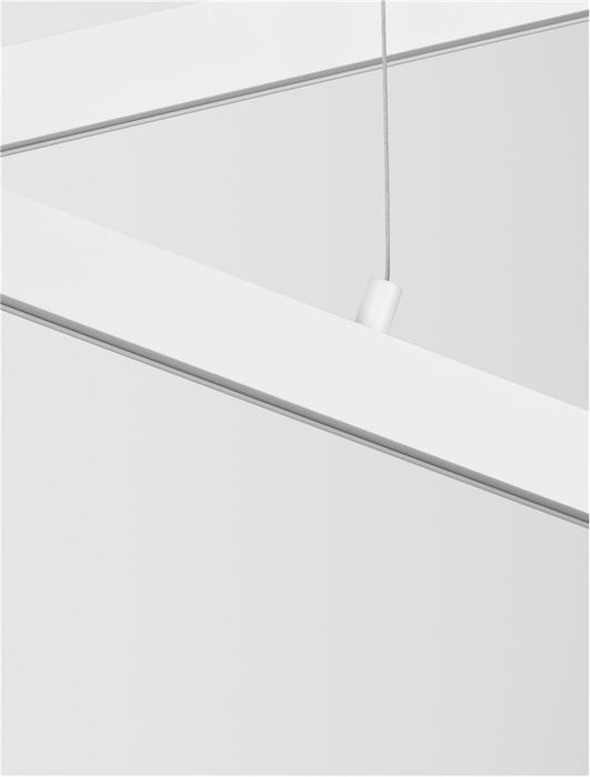 X-LINE Triac Dimmable Sandy White Aluminiun & Acrylic LED 40 Watt 230V IP20 1428Lm 3000K Class II L: 100 W: 8 H: 120 cm Adjustable Height