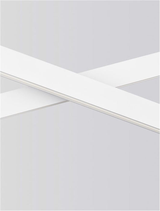 X-LINE Triac Dimmable Sandy White Aluminiun & Acrylic LED 40 Watt 230V IP20 1428Lm 3000K Class II L: 100 W: 8 H: 120 cm Adjustable Height