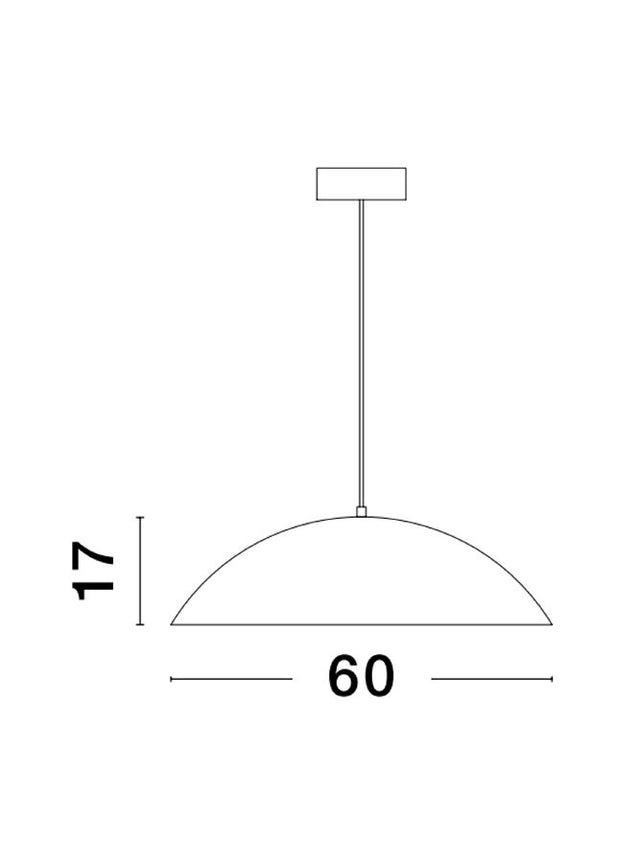 GLIM Triac Dimmable Sandy White Outside Natural Wood Inside Aluminium & Acrylic LED 42 Watt 230 Volt 2015Lm 3000K IP20 D: 58 H: 120 cm Adjustable Height