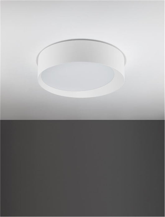 OBY Triac Dimmable Sandy White Aluminium & Acrylic LED 30 Watt 230 Volt 1800Lm 3000K IP20 D: 45 H: 12 cm