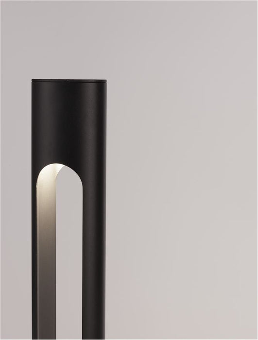 ELLERY Black Aluminium & Acrylic LED 12 Watt 372Lm 3000K 100-240V IP65 D: 8 H: 60 cm