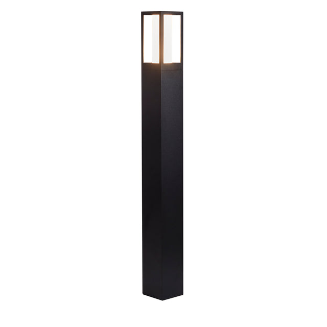 Avenue Outdoor Post - Black Metal & Matt White Polycarbonate