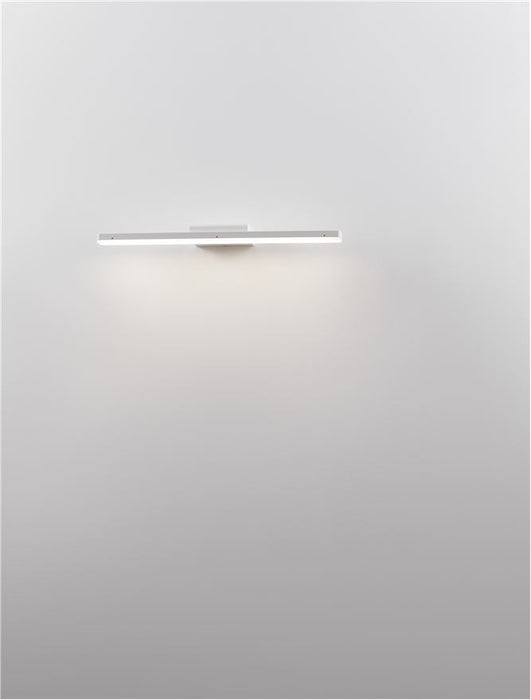 NYX White Aluminium & Acrylic LED 12 Watt 100-240 Volt 1802Lm 3000K IP44 L: 45 W: 9.5 H: 3 cm