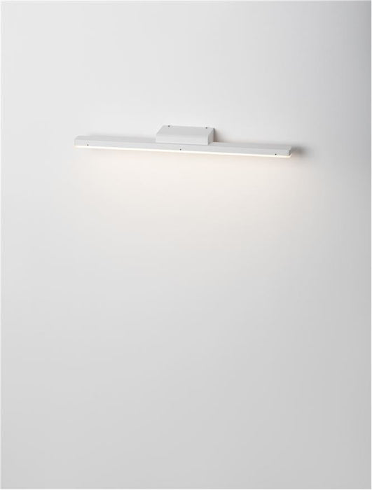 NYX White Aluminium & Acrylic LED 12 Watt 100-240 Volt 1802Lm 3000K IP44 L: 45 W: 9.5 H: 3 cm