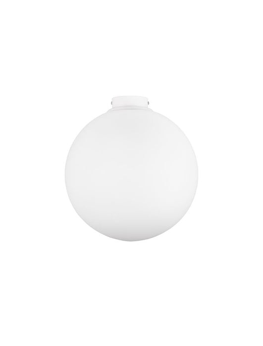 NEVOSO Opal Glass & White Metal LED E27 1x12 Watt 230 Volt IP20 Bulb Excluded D: 30 H: 32 cm Adjustable height