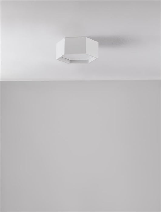 SAMBA Sandy White Aluminium & Acrylic LED 10 Watt 230 Volt 600Lm 3000K IP20 D: 25 H: 10 cm