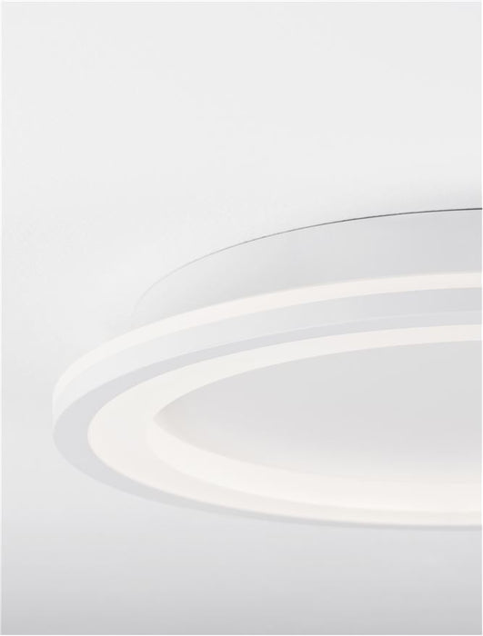 OGGY Sandy White Aluminium & Acrylic LED 30 Watt 230 Volt 2223Lm 3000K IP20 D: 37 H: 4.6 cm