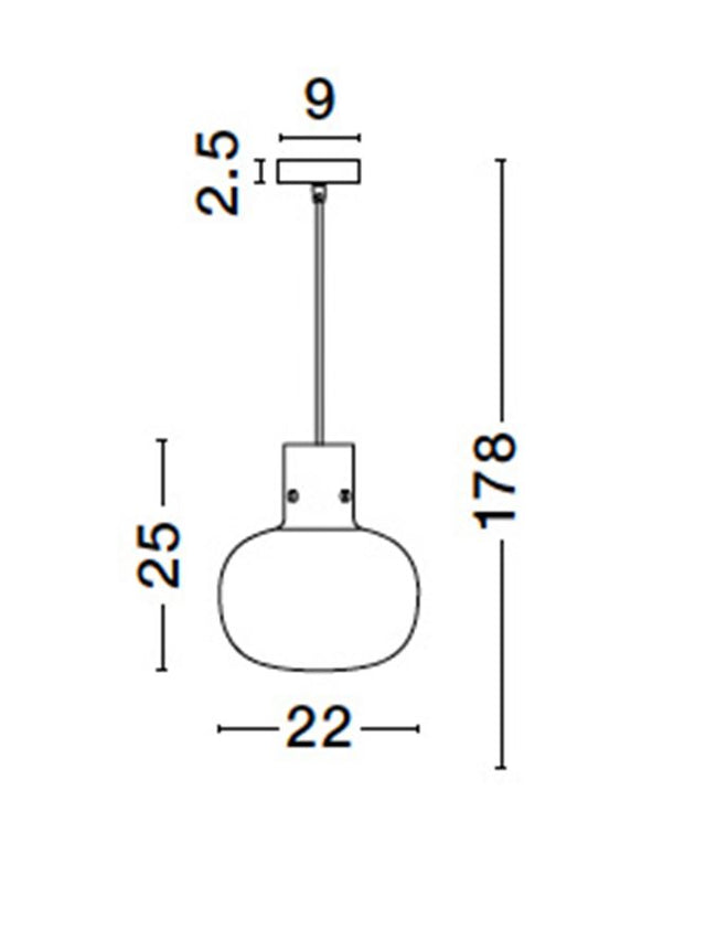 CINZIA Champagne Glass White Cord Brass Gold Metal LED E27 1x12 Watt 230 Volt IP20 Bulb Excluded D: 22 H1: 25 H2: 178 cm Adjustable Height