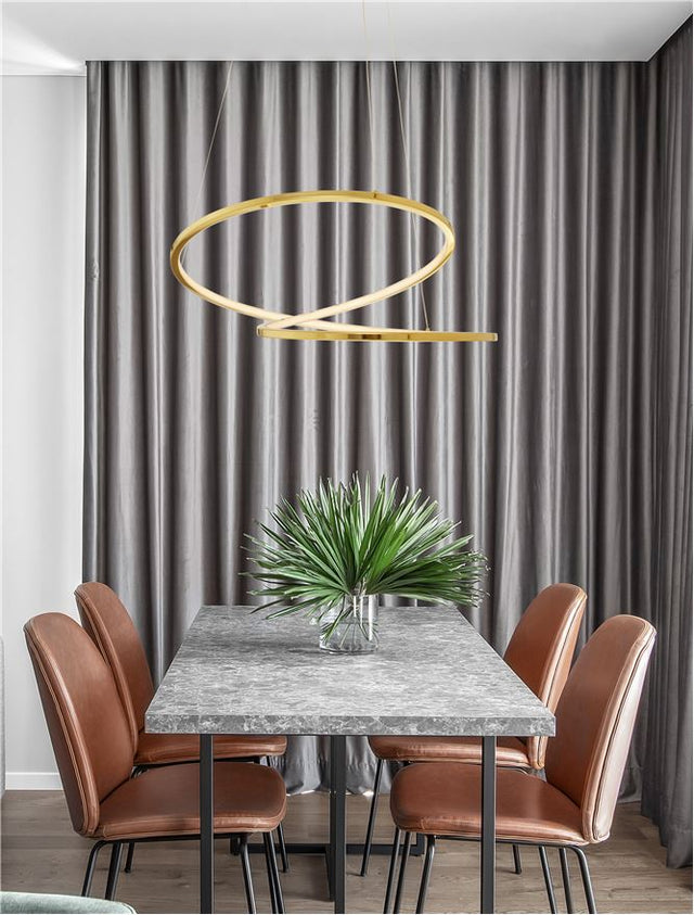 GIRISH Triac Dimmable Gold Stainless Steel & Acrylic LED 41 Watt 230 Volt 2000Lm 3000K IP20 D: 60 H: 120 cm Adjustable Height