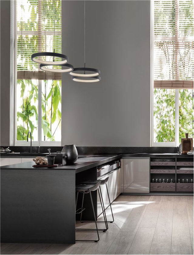 MAGNUS Triac Dimmable Sandy Black Aluminiun & Acrylic LED 41 Watt 230 Volt 2300Lm 3000K IP20 L: 84 W: 32 H: 120 cm Adjustable Height