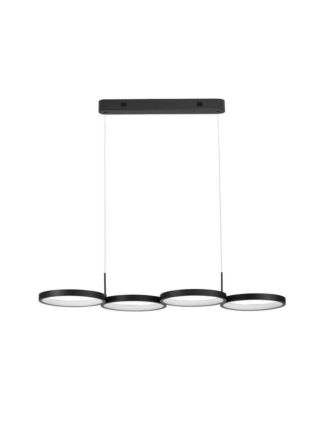 MAGNUS Triac Dimmable Sandy Black Aluminiun & Acrylic LED 41 Watt 230 Volt 2300Lm 3000K IP20 L: 84 W: 32 H: 120 cm Adjustable Height